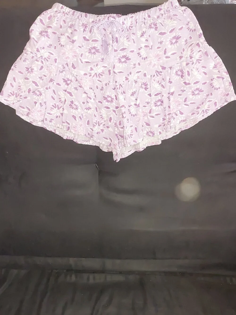 btween Lavender Mesh-Trim Tank Top and Shorts Set - Picture 5 of 7